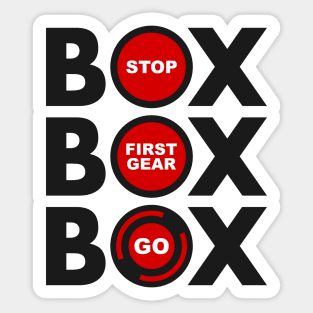 "Box Box Box" F1 Pitstop Lollipop Design Sticker